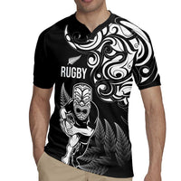 New Zealand Maori Warrior Rugby Rugby Jersey Silver Fern
