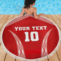 Custom Tonga Pacific Rugby 2024 Beach Blanket Ngatu Tribal Pattern LT03 - Polynesian Pride