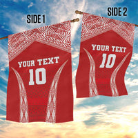 Custom Tonga Pacific Rugby 2024 Garden Flag Ngatu Tribal Pattern LT03 - Polynesian Pride