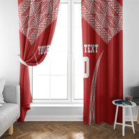Custom Tonga Pacific Rugby 2024 Window Curtain Ngatu Tribal Pattern LT03 - Polynesian Pride