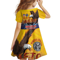 American Samoa Fautasi Family Matching Puletasi and Hawaiian Shirt Bald Eage and Sailfish with Kakau Motifs - Polynesian Pride