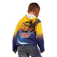 American Samoa Fautasi Kid Hoodie Bald Eage and Sailfish with Kakau Motifs LT03 - Polynesian Pride