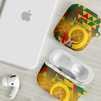 Melanesian Vanuatu AirPods Case With Tapa Tribal Pattern and Triangle Geometric Tricolor LT03 - Polynesian Pride