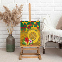 Melanesian Vanuatu Canvas Wall Art With Tapa Tribal Pattern and Triangle Geometric Tricolor LT03 - Polynesian Pride
