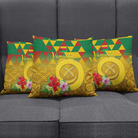 Melanesian Vanuatu Pillow Cover With Tapa Tribal Pattern and Triangle Geometric Tricolor - Polynesian Pride
