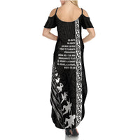 New Zealand Rugby Summer Maxi Dress Haka Dance Tribal God Mask Maori Pattern LT03 - Polynesian Pride