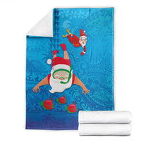 Hawaiian Santa Claus Snorkeling Blanket Kakau and Polynesian Pattern LT03 - Polynesian Pride