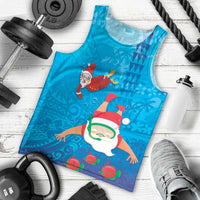 Hawaiian Santa Claus Snorkeling Men Tank Top Kakau and Polynesian Pattern LT03 - Polynesian Pride