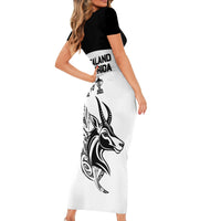South Africa and New Zealand Family Matching Short Sleeve Bodycon Dress and Hawaiian Shirt Champion History Go Final 2023 Vintage Style LT03 - Polynesian Pride