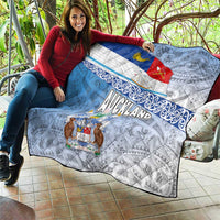 New Zealand Auckland Quilt Auckland's Flag and Coat of Arms - Koru Art Maori Pattern