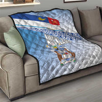 New Zealand Auckland Quilt Auckland's Flag and Coat of Arms - Koru Art Maori Pattern