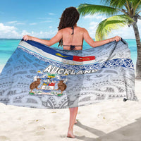 New Zealand Auckland Sarong Auckland's Flag and Coat of Arms - Koru Art Maori Pattern