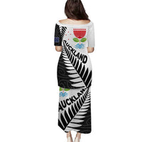 New Zealand Auckland Puletasi Auckland's Emblem and Silver Ferns - Maori Art Tattoo
