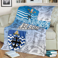 New Zealand Nelson Blanket Nelson's Flag and Seal - Maori Art Tattoo LT03 - Polynesian Pride