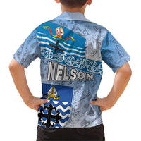 New Zealand Nelson Hawaiian Shirt Nelson's Flag and Seal - Maori Art Tattoo LT03 - Polynesian Pride