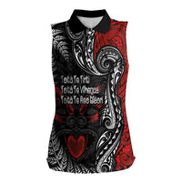 Aotearoa Toitu Te Tiriti Women Sleeveless Polo Shirt New Zealand Honour the Treaty - Te Tiriti Is Us