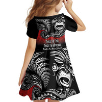 Aotearoa Toitu Te Tiriti Family Matching Off Shoulder Maxi Dress and Hawaiian Shirt New Zealand Honour the Treaty - Fight Together