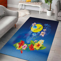 Palau Jellyfish Area Rug Ocean Heritage Tropical Plants - Polynesian Pride