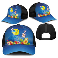 Palau Jellyfish Baseball Net Cap Ocean Heritage Tropical Plants LT03 - Polynesian Pride