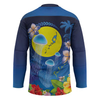 Palau Jellyfish Hockey Jersey Ocean Heritage Tropical Plants LT03 - Polynesian Pride