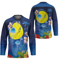 Palau Jellyfish Hockey Jersey Ocean Heritage Tropical Plants LT03 - Polynesian Pride