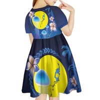 Palau Jellyfish Kid Short Sleeve Dress Ocean Heritage Tropical Plants LT03 - Polynesian Pride