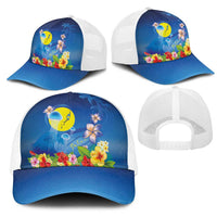 Palau Jellyfish Mesh Trucker Cap Ocean Heritage Tropical Plants LT03 - Polynesian Pride