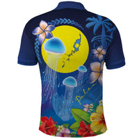 Palau Jellyfish Polo Shirt Ocean Heritage Tropical Plants LT03 - Polynesian Pride