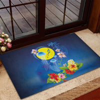 Palau Jellyfish Rubber Doormat Ocean Heritage Tropical Plants - Polynesian Pride