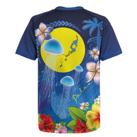 Palau Jellyfish Rugby Jersey Ocean Heritage Tropical Plants LT03 - Polynesian Pride