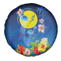 Palau Jellyfish Spare Tire Cover Ocean Heritage Tropical Plants - Polynesian Pride