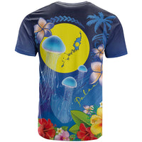 Palau Jellyfish T Shirt Ocean Heritage Tropical Plants LT03 - Polynesian Pride