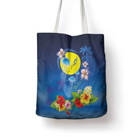 Palau Jellyfish Tote Bag Ocean Heritage Tropical Plants - Polynesian Pride