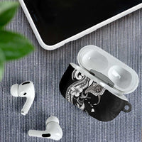 Hawaiian Manta Rays AirPods Case Tribal Hibiscus Polynesian Tattoos Black Color LT03 - Polynesian Pride
