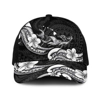 Hawaiian Manta Rays Baseball Net Cap Tribal Hibiscus Polynesian Tattoos Black Color LT03 One Size Black Black - Polynesian Pride