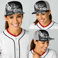 Hawaiian Manta Rays Baseball Net Cap Tribal Hibiscus Polynesian Tattoos Black Color LT03 - Polynesian Pride