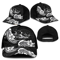 Hawaiian Manta Rays Classic Cap Tribal Hibiscus Polynesian Tattoos Black Color LT03 - Polynesian Pride