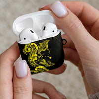 Hawaiian Manta Rays AirPods Case Tribal Hibiscus Polynesian Tattoos Yellow Color LT03 - Polynesian Pride