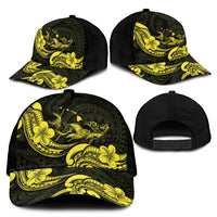 Hawaiian Manta Rays Classic Cap Tribal Hibiscus Polynesian Tattoos Yellow Color LT03 - Polynesian Pride