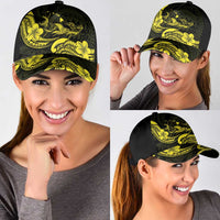 Hawaiian Manta Rays Classic Cap Tribal Hibiscus Polynesian Tattoos Yellow Color LT03 - Polynesian Pride