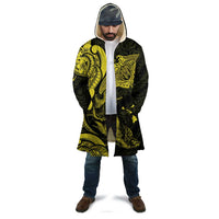 Hawaiian Manta Rays Cloak Tribal Hibiscus Polynesian Tattoos Yellow Color - Polynesian Pride