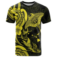 Hawaiian Manta Rays T Shirt Tribal Hibiscus Polynesian Tattoos Yellow Color LT03 Yellow - Polynesian Pride