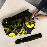 Hawaiian Manta Rays Umbrella Tribal Hibiscus Polynesian Tattoos Yellow Color - Polynesian Pride