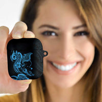 Hawaiian Manta Rays AirPods Case Tribal Hibiscus Polynesian Tattoos Blue Color LT03 - Polynesian Pride