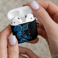 Hawaiian Manta Rays AirPods Case Tribal Hibiscus Polynesian Tattoos Blue Color LT03 - Polynesian Pride