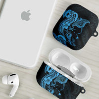 Hawaiian Manta Rays AirPods Case Tribal Hibiscus Polynesian Tattoos Blue Color LT03 - Polynesian Pride
