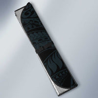 Hawaiian Manta Rays Auto Sun Shade Tribal Hibiscus Polynesian Tattoos Blue Color LT03 - Polynesian Pride
