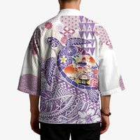 Hawaiian and Japanese Culture Together Kimono Tropical Honu with Japanese Elements Purple Color LT03 - Polynesian Pride