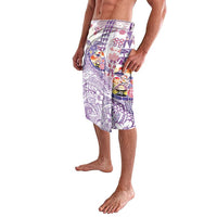 Hawaiian and Japanese Culture Together Lavalava Tropical Honu with Japanese Elements Purple Color LT03 - Polynesian Pride