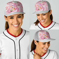 Hawaiian and Japanese Culture Together Baseball Net Cap Tropical Honu with Japanese Elements Pink Color LT03 - Polynesian Pride